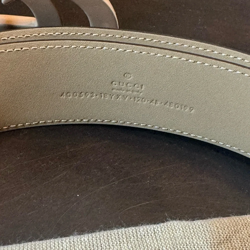 New Gucci GG Logo Pale Pink Buckle Leather Belt Size 48 / 120 cm / 44 - 48 Waist
